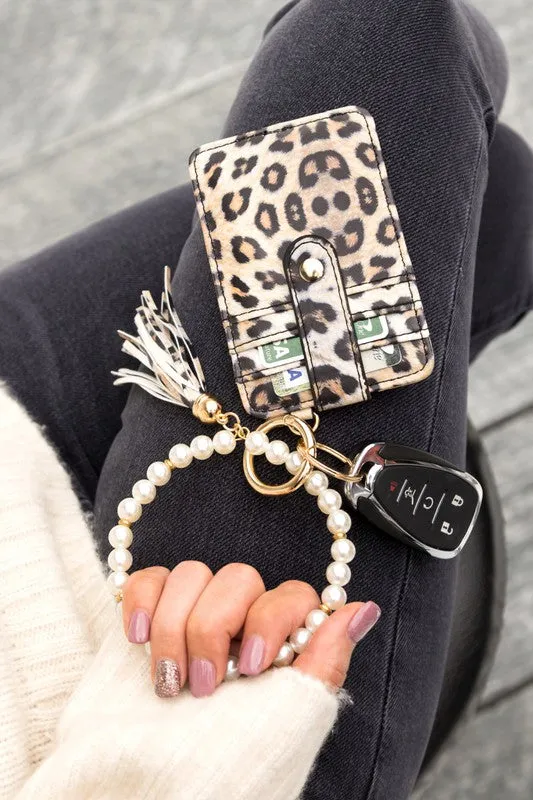 Ailis Corner Bracelets Pearl Key Ring Wallet Bracelet