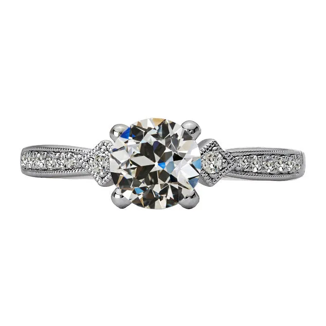 Antiques Style Round Old Miner Natural Earth Mined Diamond Ring 3 Carats White Gold HarryChadEntcom Rings Antiques Style Round Old Miner Natural Earth Mined Diamond Ring 3 Carats White Gold HarryChadEntcom Rings