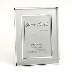 Bey Berk Rings Bey Berk Silver Plated 4X6 Picture Frame With Easel Back