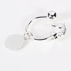Bey Berk Silver Plated Horse Head Key Ring With Id Tag Bey Berk Rings