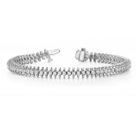 Bracelets 620 Ct Sparkling Round Natural Earth Mined Diamonds Ladies Tennis Bracelet White Gold GB Bracelets 620 Ct Sparkling Round Natural Earth Mined Diamonds Ladies Tennis Bracelet White Gold GB