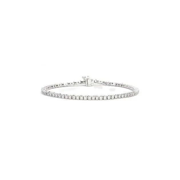 Bracelets GB 14K White Gold 9 Carats Round Cut Natural Earth Mined Diamond Tennis Bracelet Jewelry Bracelets GB 14K White Gold 9 Carats Round Cut Natural Earth Mined Diamond Tennis Bracelet Jewelry