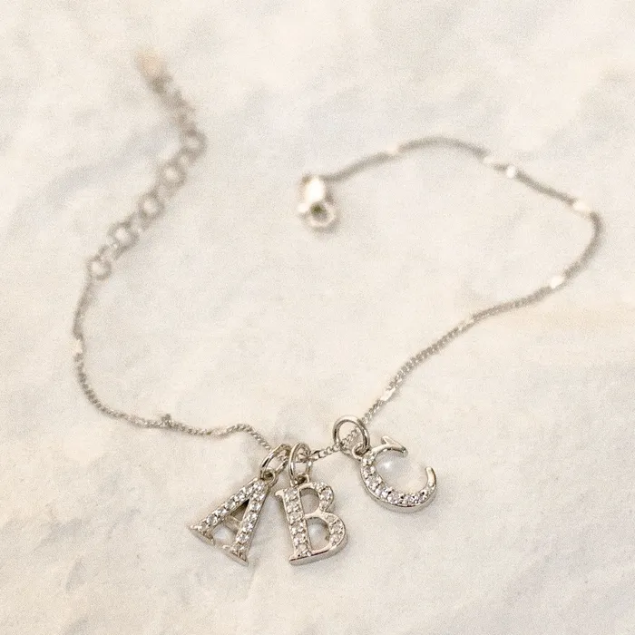 Bracelets Letter Pendant Chain Bracelet Hey Happiness