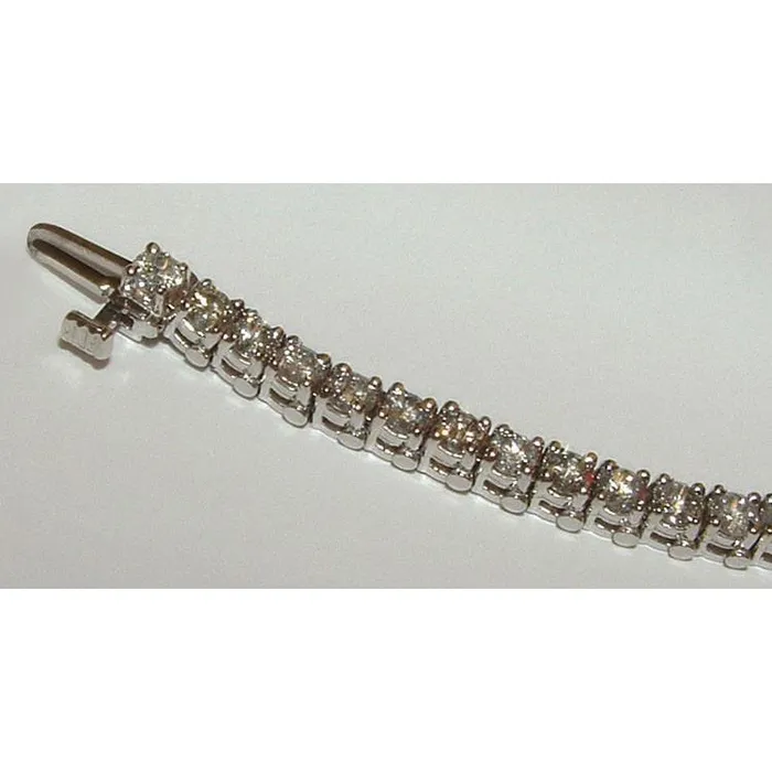 Bracelets Real Natural Earth Mined Diamond Women Tennis Bracelet White Gold Jewelry 455 Carat GB