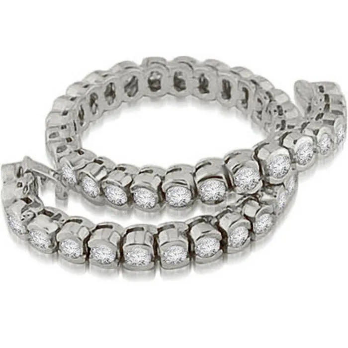 Bracelets Women Gorgeous Round Bezel Set 860 Carats Natural Earth Mined Diamond Tennis Bracelet GB Bracelets Women Gorgeous Round Bezel Set 860 Carats Natural Earth Mined Diamond Tennis Bracelet GB