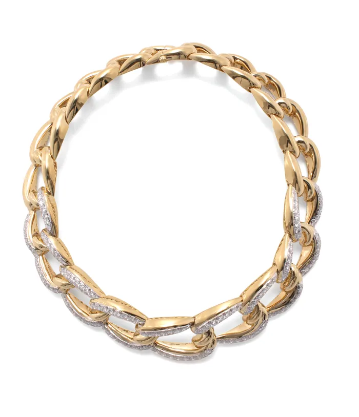 Diamond Chain Link Necklace David Webb Necklaces