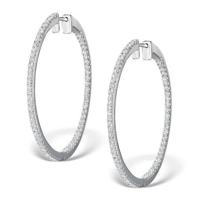 Earrings 410 Carats Round Brilliant Cut Natural Earth Mined Diamonds Women Hoop Earrings Gold GB Earrings 410 Carats Round Brilliant Cut Natural Earth Mined Diamonds Women Hoop Earrings Gold GB