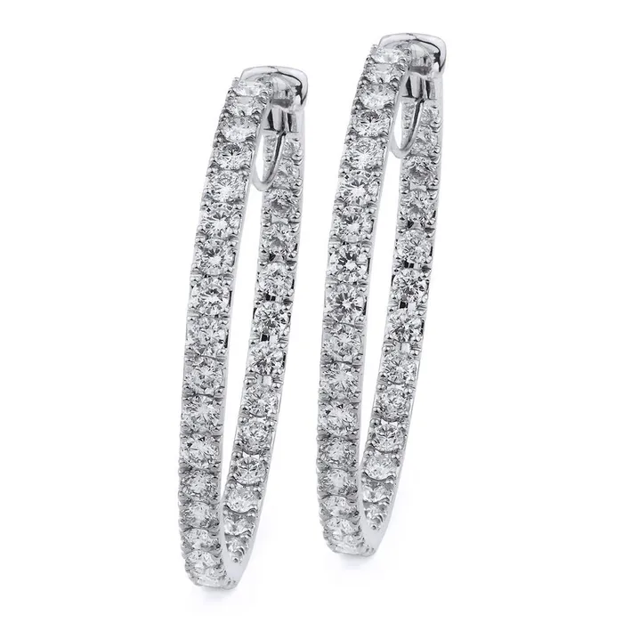 Earrings 560 Ct Sparkling Brilliant Cut Natural Earth Mined Diamonds Lady Hoop Earrings Gold GB Earrings 560 Ct Sparkling Brilliant Cut Natural Earth Mined Diamonds Lady Hoop Earrings Gold GB