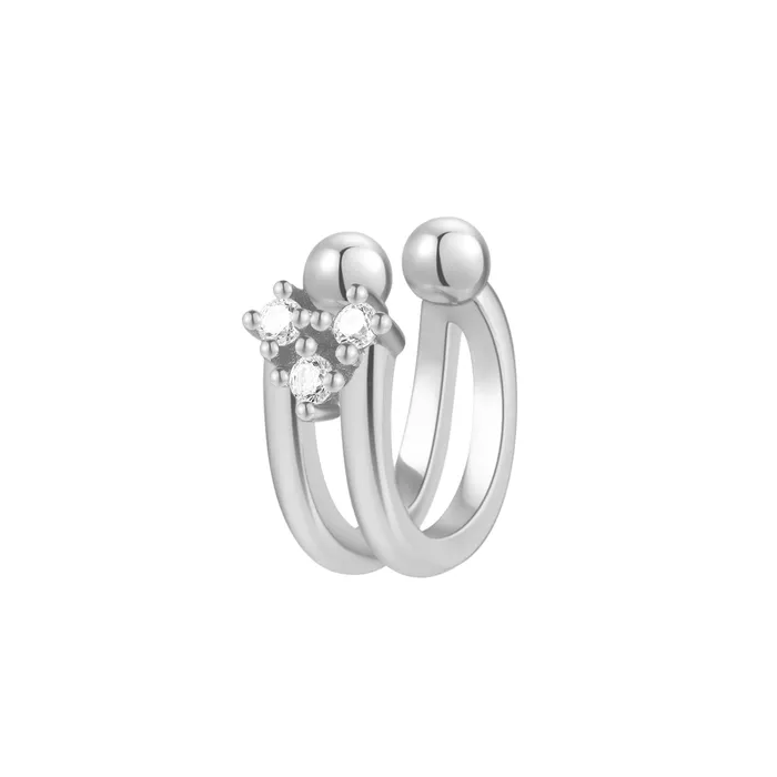 Earrings Hey Happiness Three Star Ear Cuff Sterling Silver