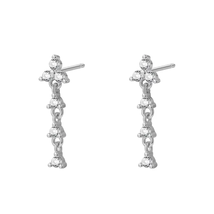 Earrings Trinity Drop Stud Earrings Sterling Silver Hey Happiness Earrings Trinity Drop Stud Earrings Sterling Silver Hey Happiness