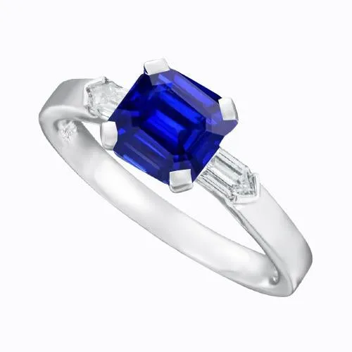 Emerald 3 Stone Natural Earth Mined Diamond Sapphire Ring 175 Carats Tapered Baguettes HarryChadEntcom Rings Emerald 3 Stone Natural Earth Mined Diamond Sapphire Ring 175 Carats Tapered Baguettes HarryChadEntcom Rings