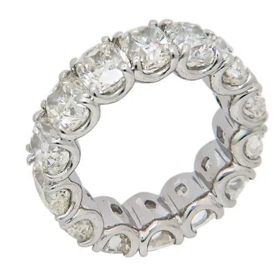 GB 10 Carat Natural Earth Mined Diamond Eternity Wedding Ring Rings