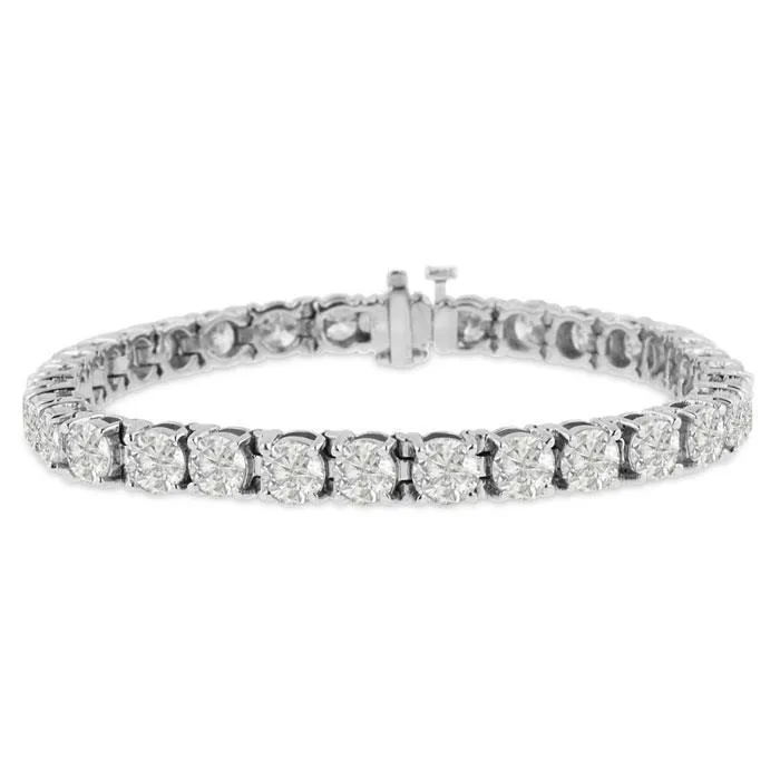 GB Bracelets 960 Carats Round Cut Sparkling Natural Earth Mined Diamonds Bracelet 14K White Gold GB Bracelets 960 Carats Round Cut Sparkling Natural Earth Mined Diamonds Bracelet 14K White Gold