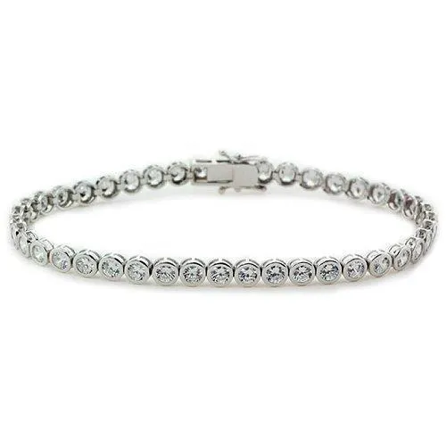 GB Bracelets Ladies Bezel Round Natural Earth Mined Diamond Tennis Bracelet 630 Carats Fine Jewelry GB Bracelets Ladies Bezel Round Natural Earth Mined Diamond Tennis Bracelet 630 Carats Fine Jewelry