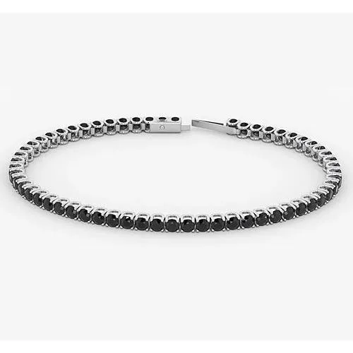 GB Bracelets Real Tennis Bracelet Black Natural Earth Mined Diamond 590 Carats White Gold 14K Jewelry GB Bracelets Real Tennis Bracelet Black Natural Earth Mined Diamond 590 Carats White Gold 14K Jewelry