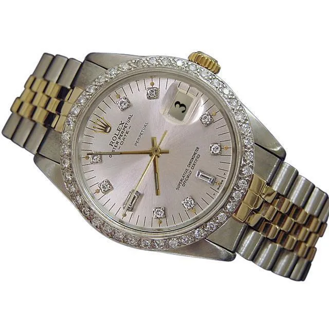 GB Bracelets Silver Diamond Dial Bezel Rolex Date Men Watch Stainless steel Jubilee Bracelet GB Bracelets Silver Diamond Dial Bezel Rolex Date Men Watch Stainless steel Jubilee Bracelet