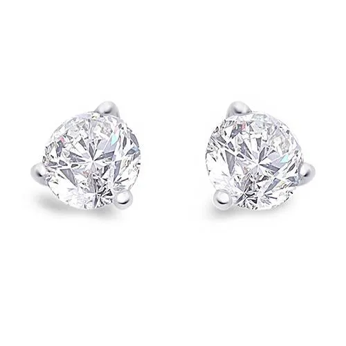 GB Earrings 15 Carats Round Solitaire Natural Earth Mined Diamond Stud Earring White Gold Prong Set GB Earrings 15 Carats Round Solitaire Natural Earth Mined Diamond Stud Earring White Gold Prong Set