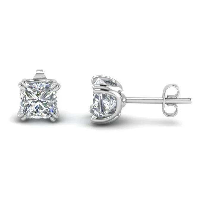 GB Earrings 3 Carats Real Natural Earth Mined Diamonds Ladies Studs Earrings White Gold GB Earrings 3 Carats Real Natural Earth Mined Diamonds Ladies Studs Earrings White Gold