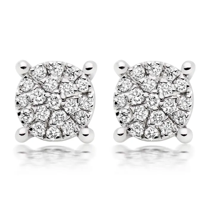 GB Earrings Round Brilliant Cut 380 Carats Natural Earth Mined Diamond Women Stud Halo Earrings GB Earrings Round Brilliant Cut 380 Carats Natural Earth Mined Diamond Women Stud Halo Earrings