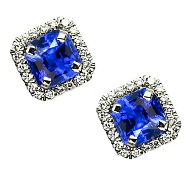 GB Earrings Sapphire Stud Earrings
