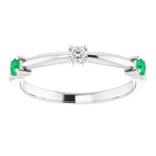 GB Emerald Stone Promise Ring 150 Carats White Gold 14K Rings GB Emerald Stone Promise Ring 150 Carats White Gold 14K Rings