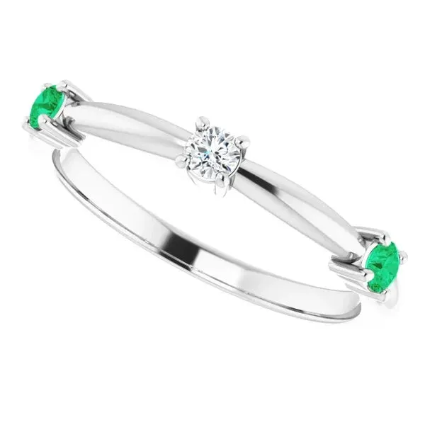 GB Emerald Stone Promise Ring 150 Carats White Gold 14K Rings GB Emerald Stone Promise Ring 150 Carats White Gold 14K Rings