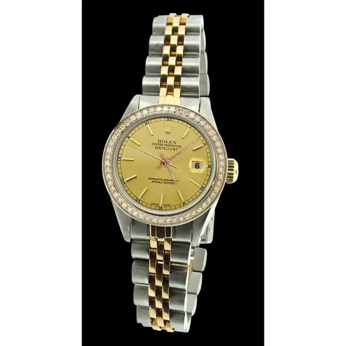 GB Lady Champagne Stick Rolex Dial Ss Gold Jubilee Bracelet Bracelets