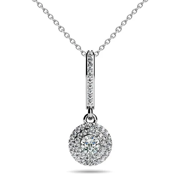 GB Necklaces 2 Ct Sparkling Natural Earth Mined Diamonds Enduring Sparkle Drop Pendant Necklace
