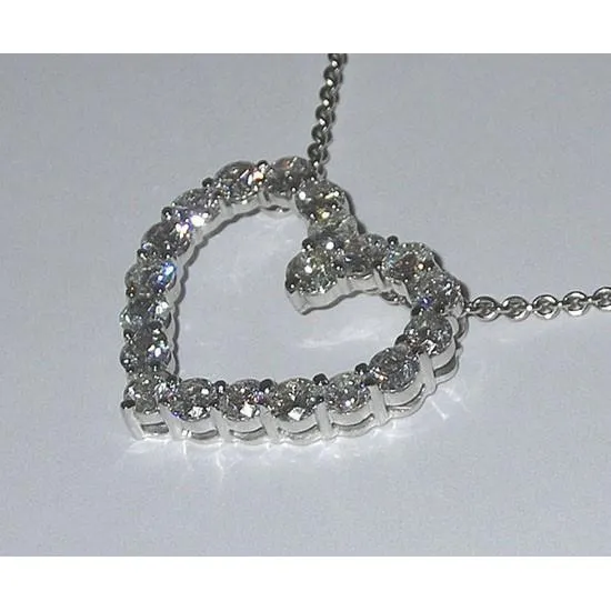 GB Necklaces Natural Earth Mined Diamond Necklace Heart Shaped Pendant