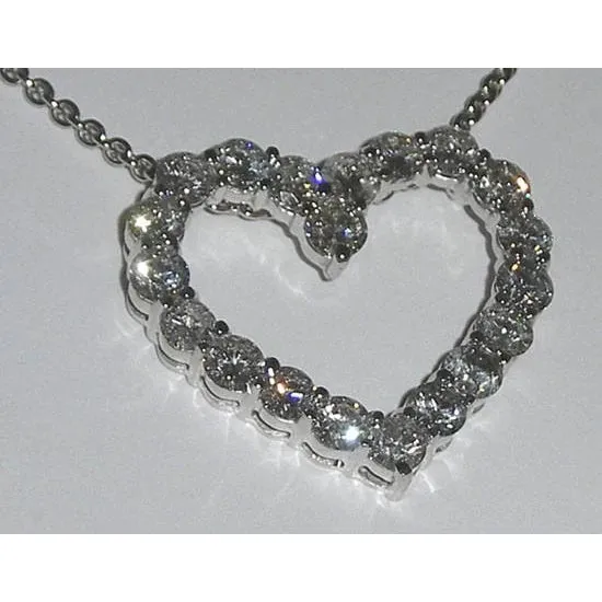 GB Necklaces Natural Earth Mined Diamond Necklace Heart Shaped Pendant