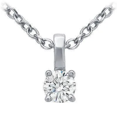 GB Necklaces Sparkling Round Natural Earth Mined Diamond Necklace Pendant G VS2 1 Carat White Gold 14K GB Necklaces Sparkling Round Natural Earth Mined Diamond Necklace Pendant G VS2 1 Carat White Gold 14K