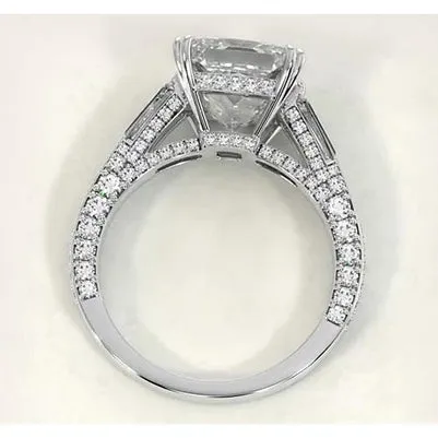 GB Princess Baguette Natural Earth Mined Diamond Engagement Ring 510 Carats Jewelry New Rings GB Princess Baguette Natural Earth Mined Diamond Engagement Ring 510 Carats Jewelry New Rings