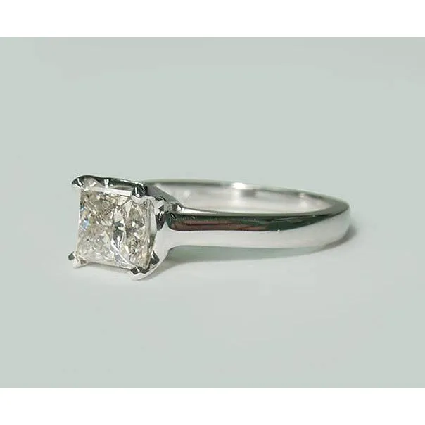 GB Rings 150 Carat Princess Natural Earth Mined Diamond Solitaire Engagement Ring White Gold