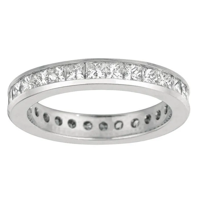GB Rings 260 Carat Princess Natural Earth Mined Diamond Eternity Anniversary Band Gold 14K GB Rings 260 Carat Princess Natural Earth Mined Diamond Eternity Anniversary Band Gold 14K