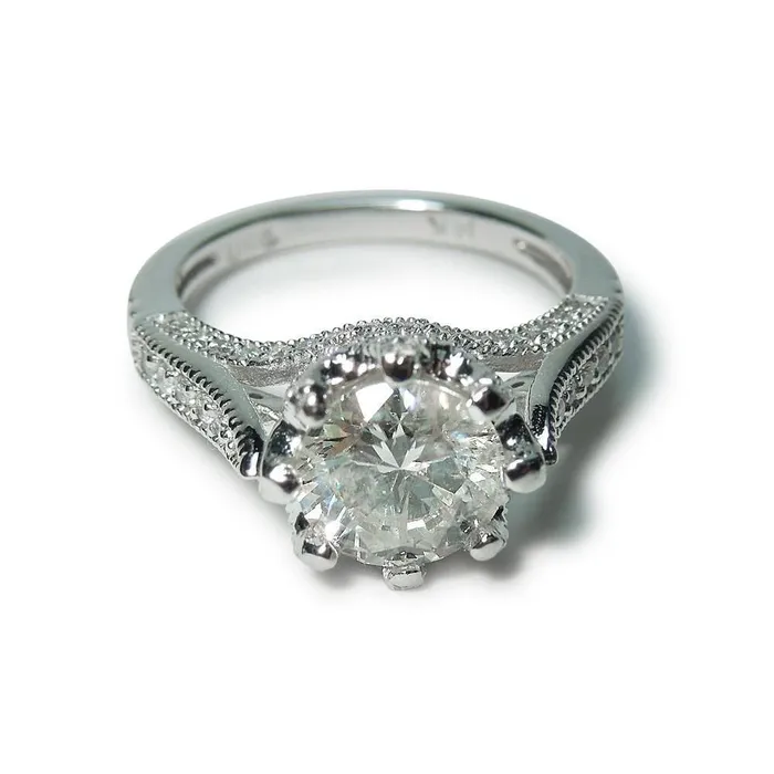 GB Rings 275 Carat Solitaire With Accents Natural Earth Mined Diamond Engagement Ring White Gold GB Rings 275 Carat Solitaire With Accents Natural Earth Mined Diamond Engagement Ring White Gold