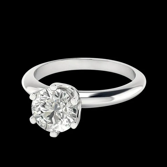 GB Rings 2 Carat Round Solitaire Real Natural Earth Mined Diamond Engagement Ring White Gold 14K GB Rings 2 Carat Round Solitaire Real Natural Earth Mined Diamond Engagement Ring White Gold 14K