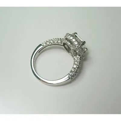 GB Rings 335 Ct Sparkling Cushion Natural Earth Mined Diamond Halo Ring With Accents