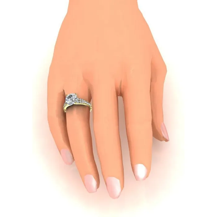 GB Rings 340 Carats Brilliant Cut Natural Earth Mined Diamonds Engagement Ring White Gold New