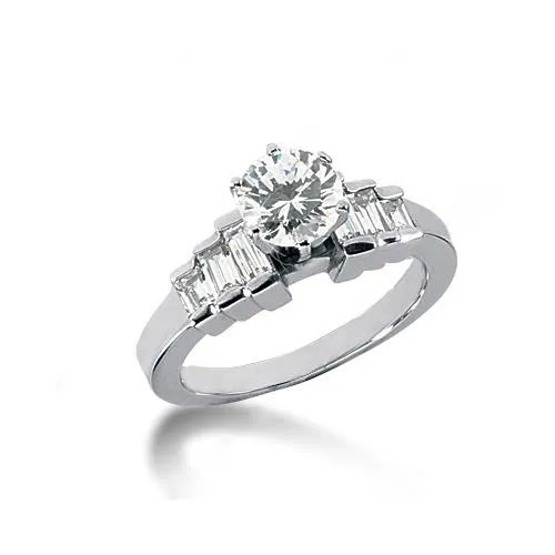 GB Rings 3 Carat Natural Earth Mined Diamonds Engagement Ring Baguette Jewelry GB Rings 3 Carat Natural Earth Mined Diamonds Engagement Ring Baguette Jewelry