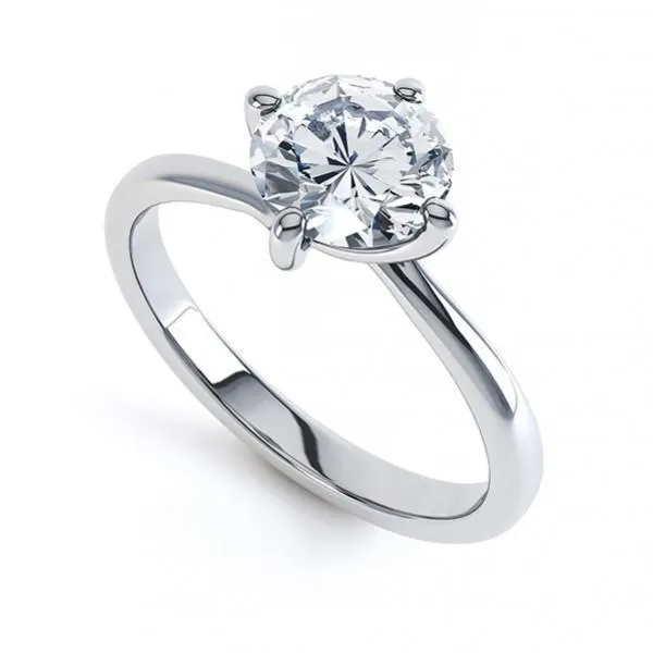 GB Rings Gorgeous Round Cut 225 Ct Solitaire Natural Earth Mined Diamond Engagement Ring