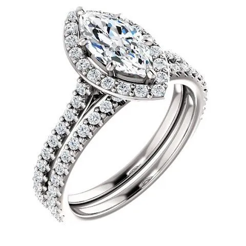 GB Rings Marquise Natural Earth Mined Diamond Ring