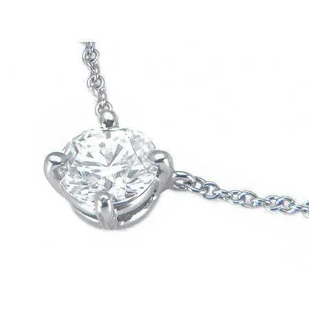 GB Round Cut Four Prong Setting Natural Earth Mined Diamond Necklace Pendant Gold White 2 Ct Necklaces GB Round Cut Four Prong Setting Natural Earth Mined Diamond Necklace Pendant Gold White 2 Ct Necklaces