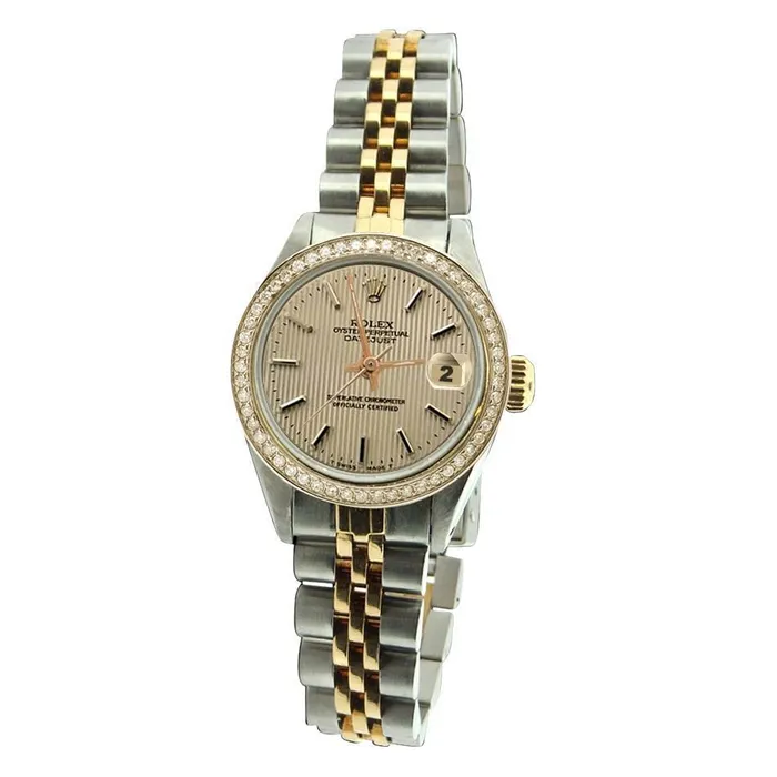 GB Watches Diamond Bezel Date Just Rolex Lady Watch Tapestry Ss Gold Jubilee
