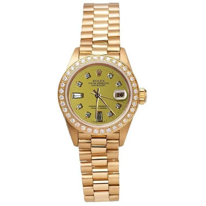 GB Watches President Champagne Diamond Dial Bezel Rolex Watch Datejust Yg GB Watches President Champagne Diamond Dial Bezel Rolex Watch Datejust Yg