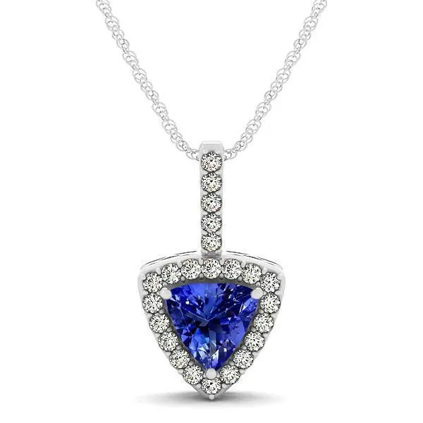 GB White Gold 14K 270 Ct Tanzanite With Natural Earth Mined Diamonds Pendant With Chain Necklaces GB White Gold 14K 270 Ct Tanzanite With Natural Earth Mined Diamonds Pendant With Chain Necklaces