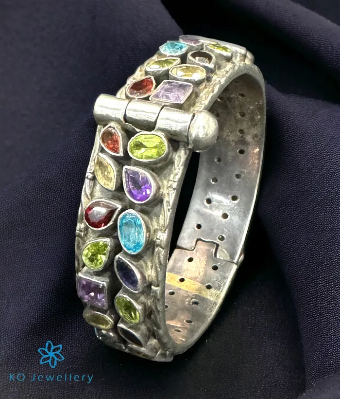 Gemstone Bracelets The Multi Silver Gemstone Openable Bracelet Size 22 Gemstone Bracelets The Multi Silver Gemstone Openable Bracelet Size 22