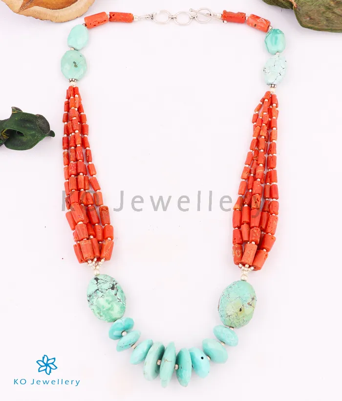 Gemstone Necklaces The Boho Turquoise Antique Silver Necklace