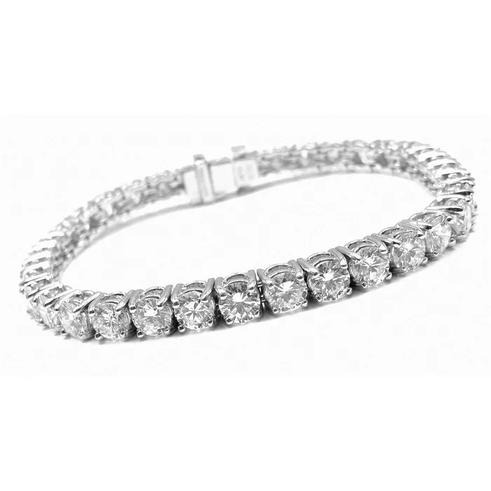 Gorgeous Round Real Natural Earth Mined Diamond Tennis Bracelet Jewelry White Gold 9 Carats GB Bracelets Gorgeous Round Real Natural Earth Mined Diamond Tennis Bracelet Jewelry White Gold 9 Carats GB Bracelets