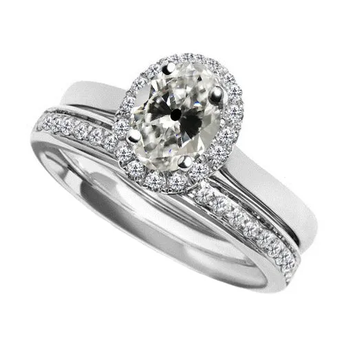 HarryChadEntcom 350 Carats Old Cut Oval Round Mined Diamond Engagement Ring Band Set Rings HarryChadEntcom 350 Carats Old Cut Oval Round Mined Diamond Engagement Ring Band Set Rings