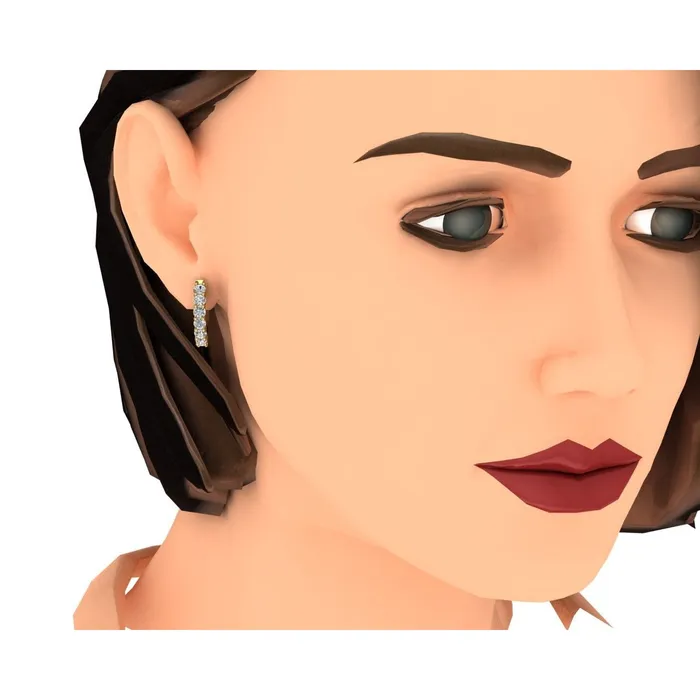 HarryChadEntcom Earrings Yellow Gold Hoop Earrings Round Natural Earth Mined Diamonds Prong 075 Inches 210 Carats HarryChadEntcom Earrings Yellow Gold Hoop Earrings Round Natural Earth Mined Diamonds Prong 075 Inches 210 Carats